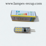 Ampoule G4 led 5 watts 230 volts Blanc chaud