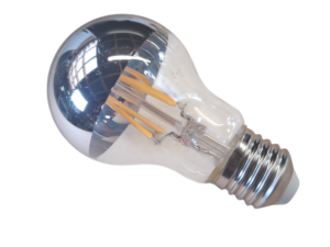 Ampoule E27 LED calotte argentée vintage 4 watts blanc chaud